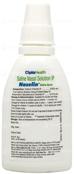 Naselin Saline Spray 20Ml